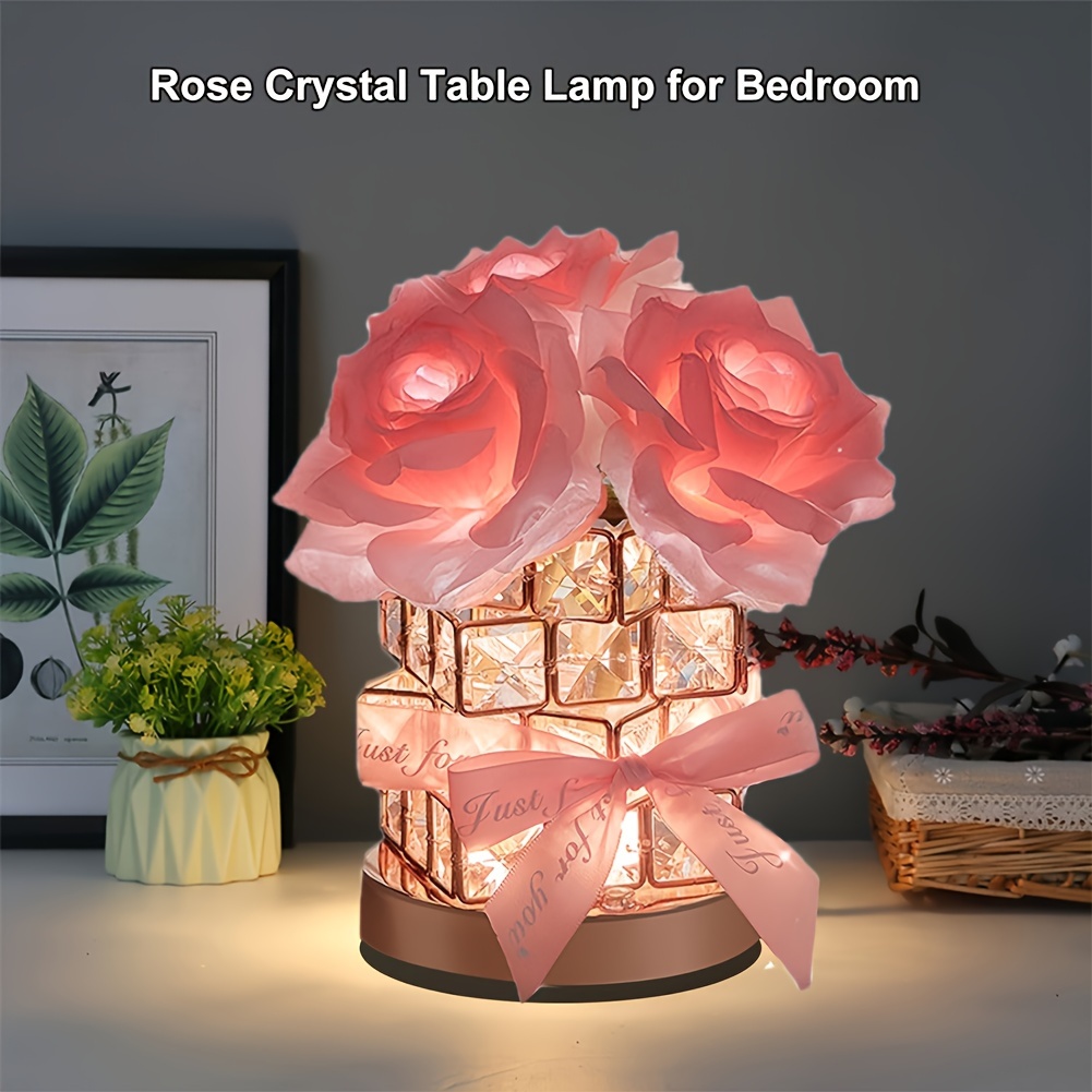 LED rose nightlight decorative table lamp atmosphere lamp birthday gifts cross-border ornaments